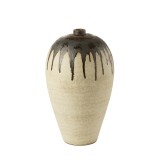 VASE CERAMIC GREEN PAINT TALL 36